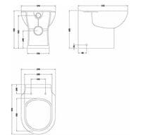 White Gloss 1050mm Bathroom Vanity WC Unit Furniture inc BTW Toilet